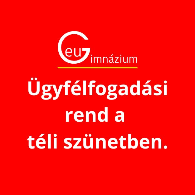 Ügyfélfogadási rend a téli szünetben.